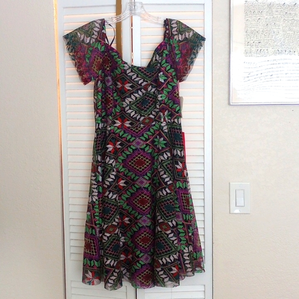 Alex Marie Multicolor Geometric Dress